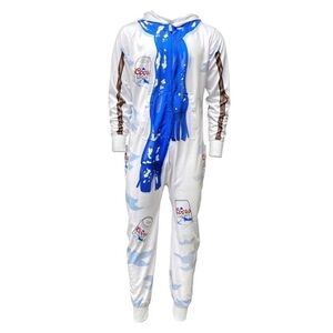 Coors Light Beerman Onesie Adult Men Hooded Full Body Winter Pajamas Funny Large